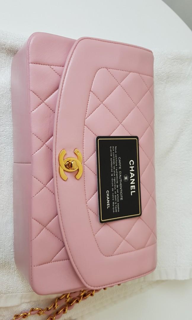 FULL SET] Chanel Pink Diana Flap Bag, Luxury, Bags & Wallets on Carousell