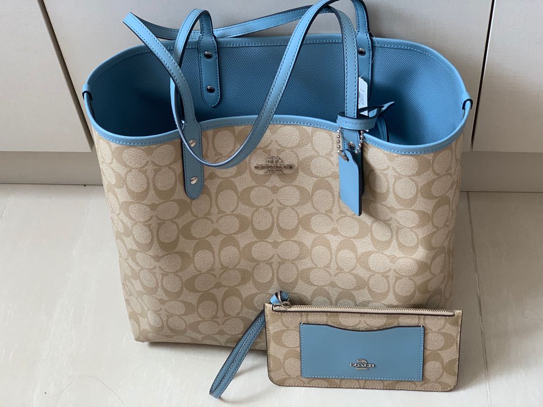 Coach Reversible Tote Bag And Zip Top Wallet Wristlet Luxury Bags Wallets On Carousell