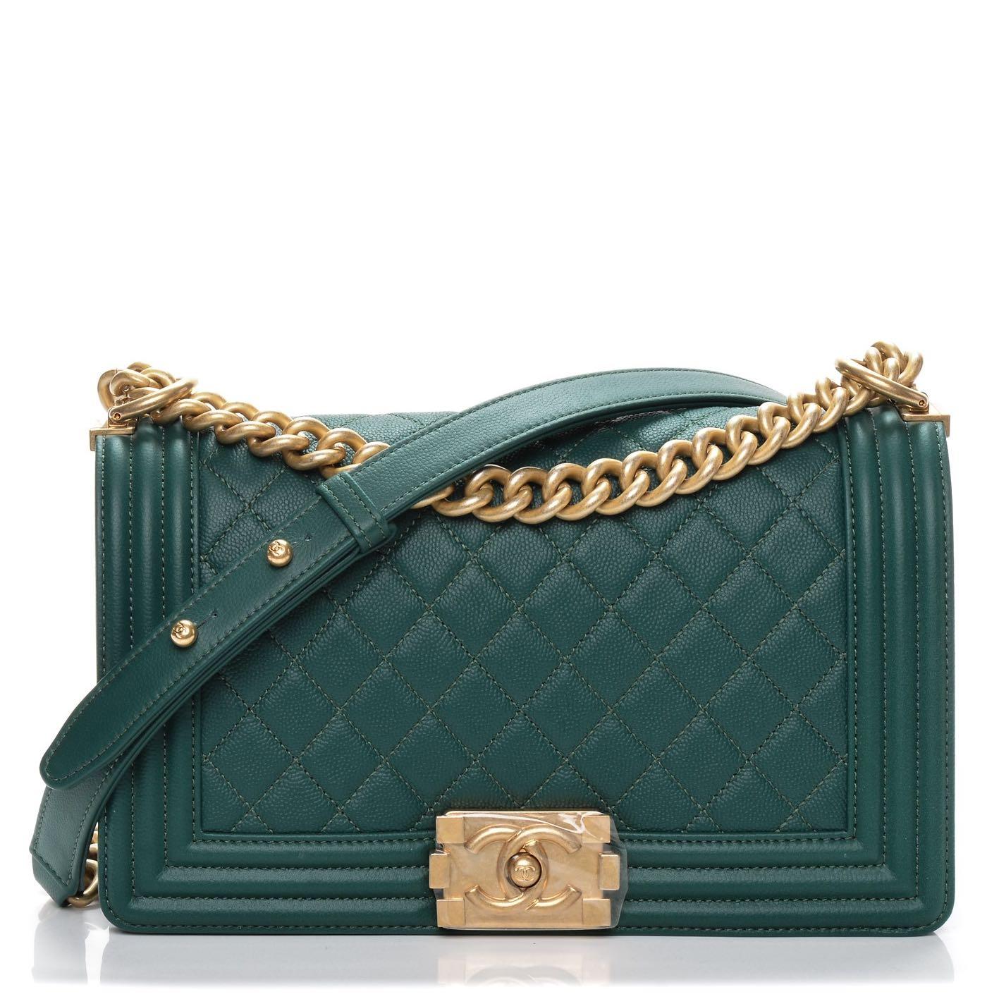 chanel boy green