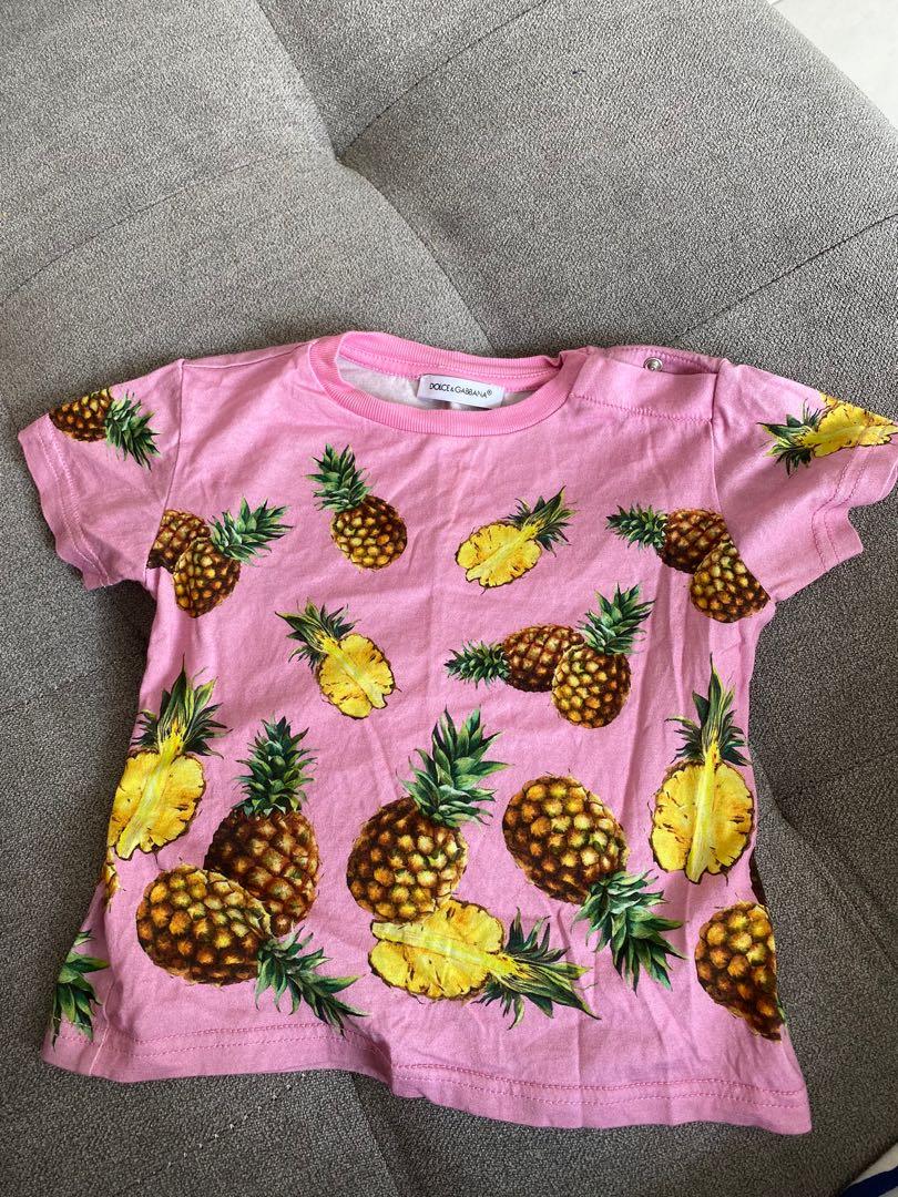 Dolce & Gabbana Baby Pineapple Tshirt, Babies & Kids, Babies & Kids Fashion  on Carousell