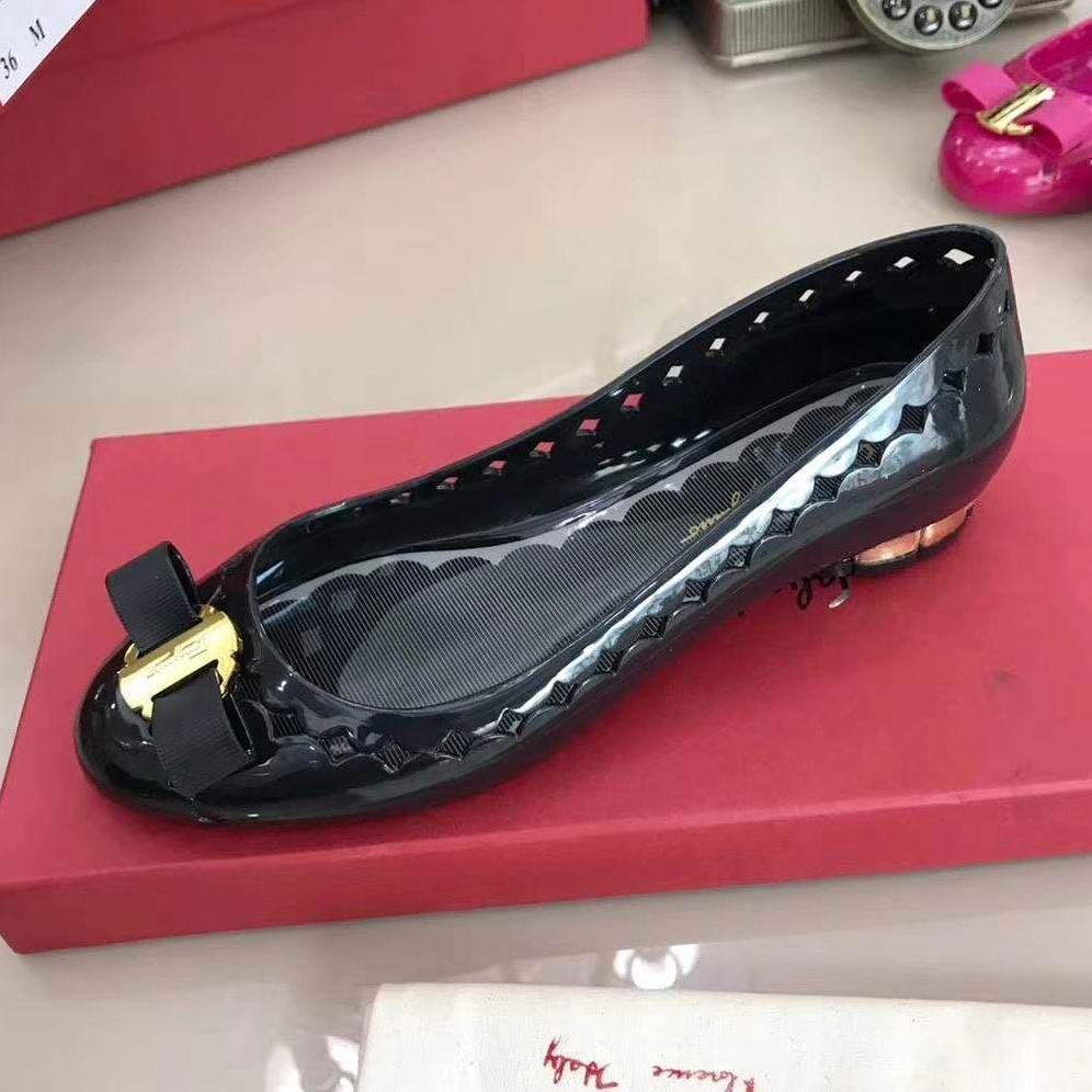 Flower heel jelly ballet flat online