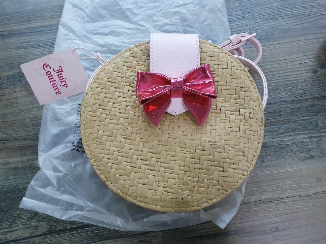 Brand New Authentic Juicy Couture Rattle Pink bow sling bag with