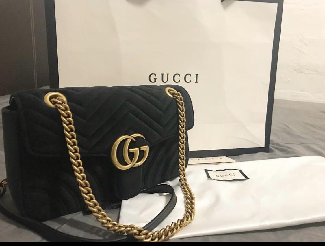 gucci velvet bag small