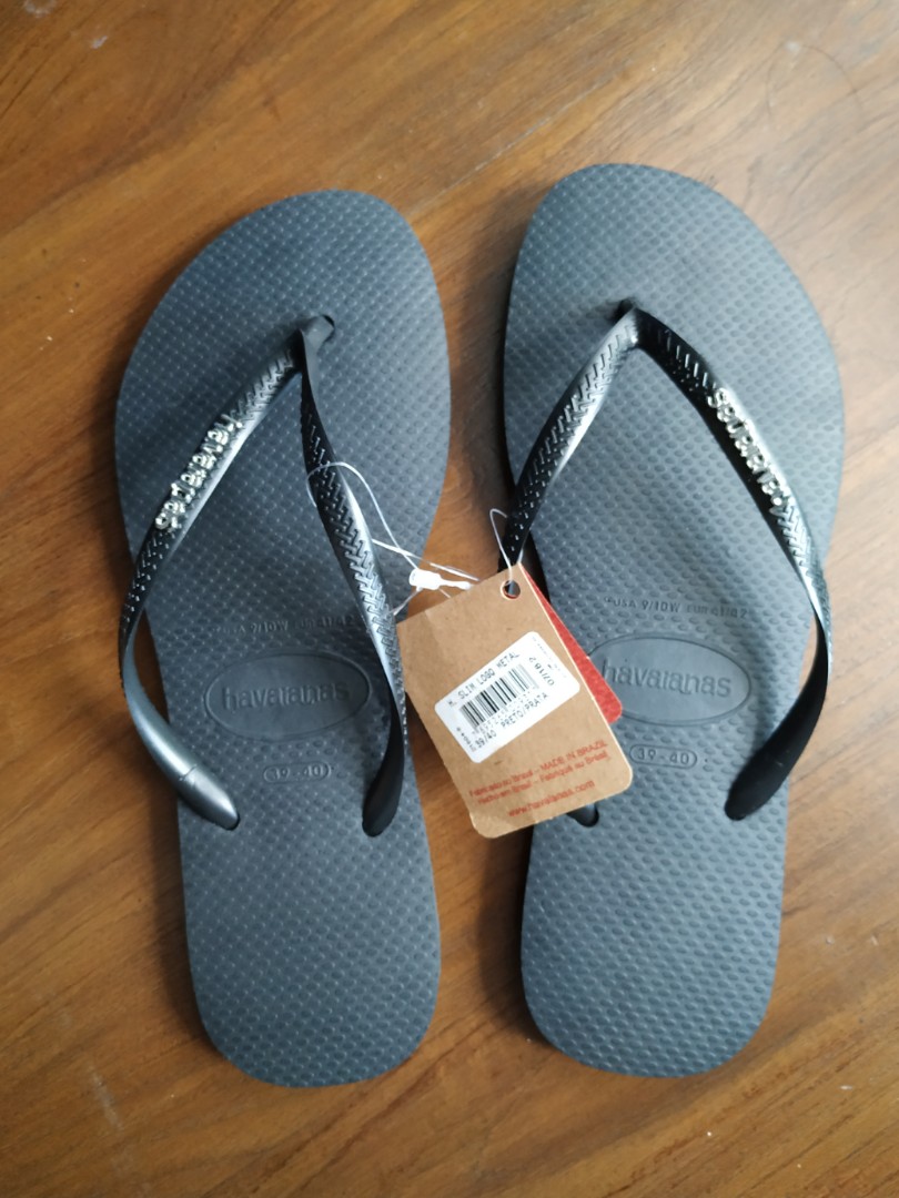 havaianas silver metal logo