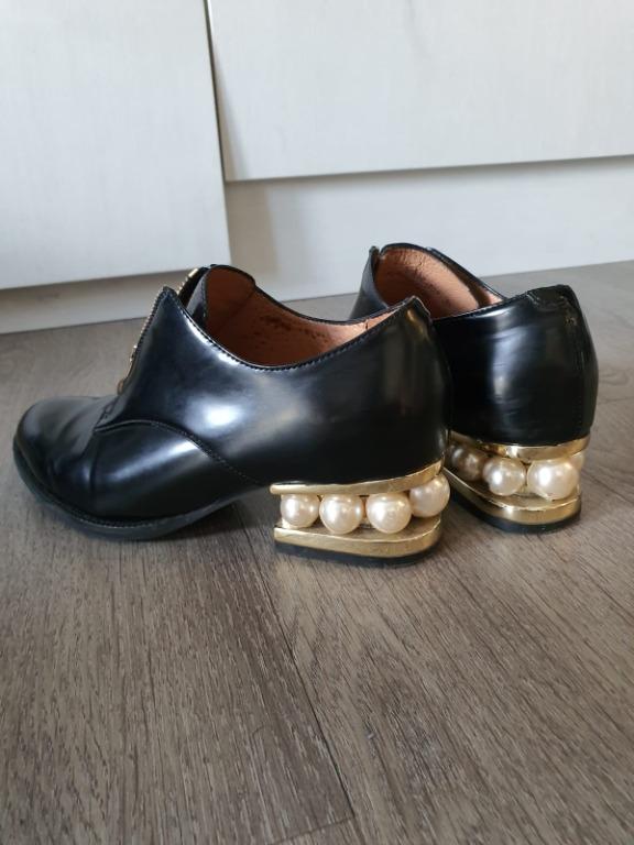 JEFFREY CAMPBELL Loafers with Pearl detail on Heels