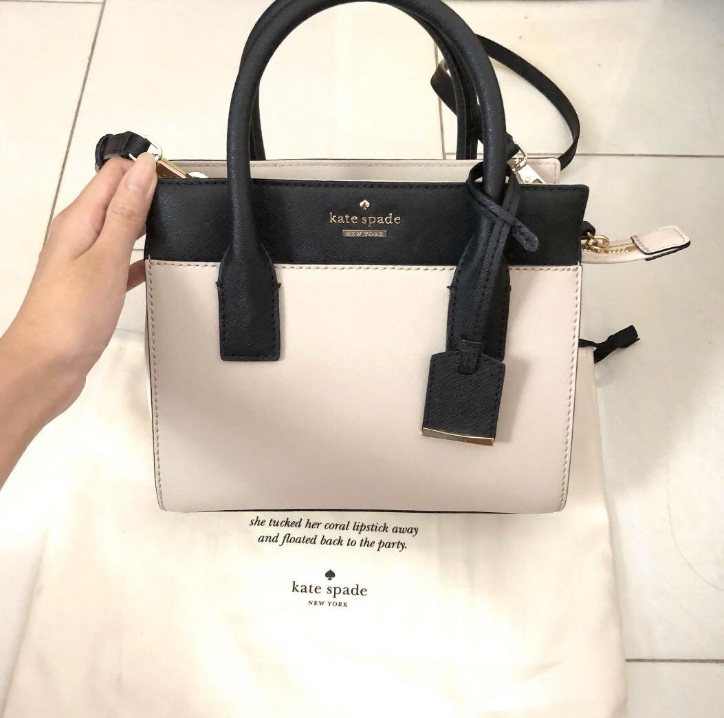 Kate Spade Cameron Street Mini Candace Satchel in Black Cement, Women's  Fashion, Bags & Wallets, Cross-body Bags on Carousell