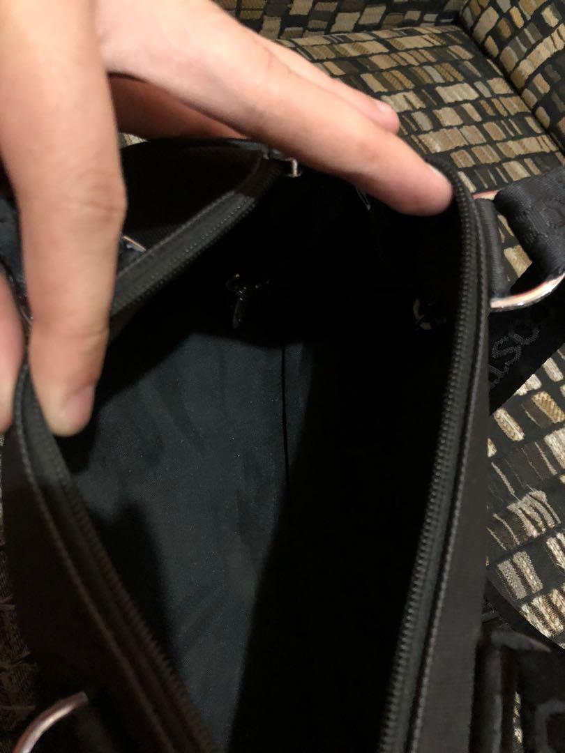 Lacoste Black Cylinder Bag, Women's Fashion, Bags & Wallets, Beach Bags