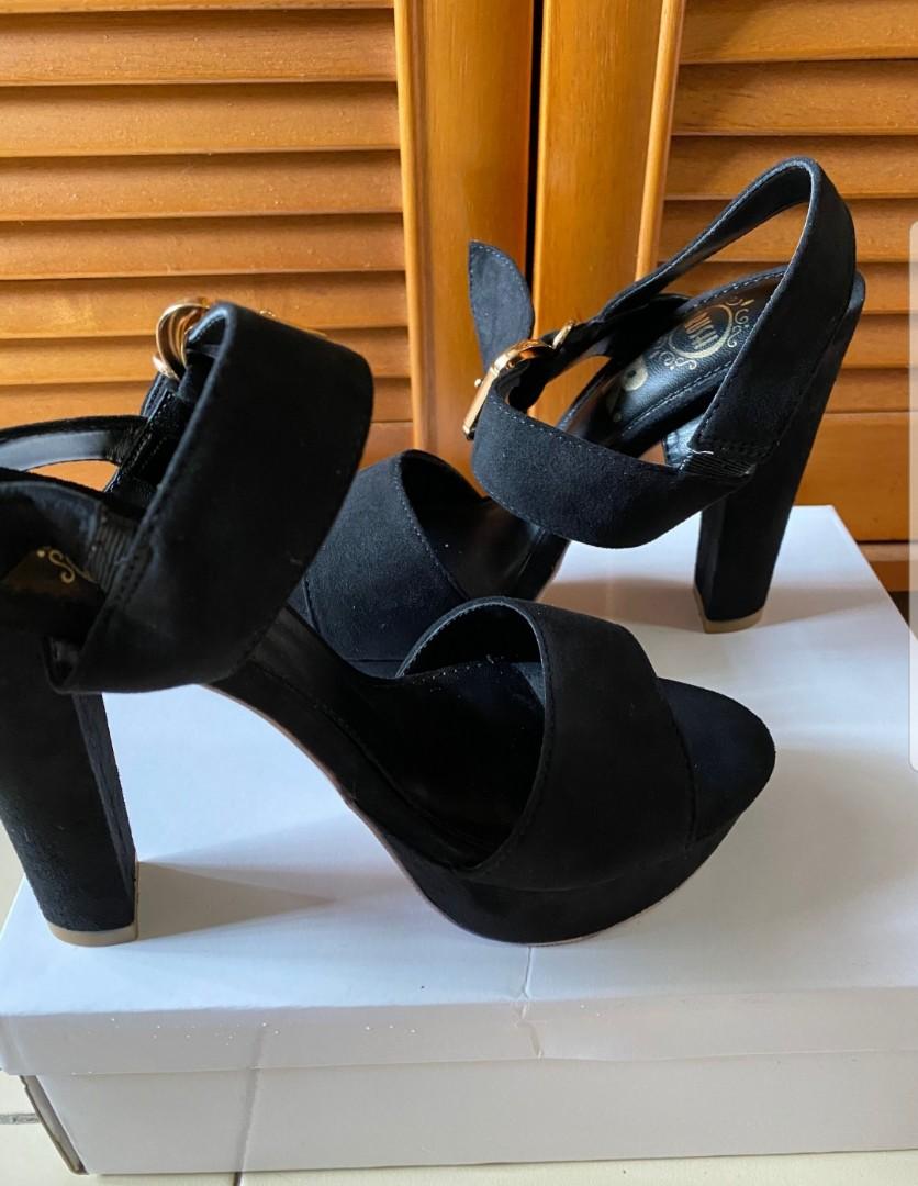 plus size black heels