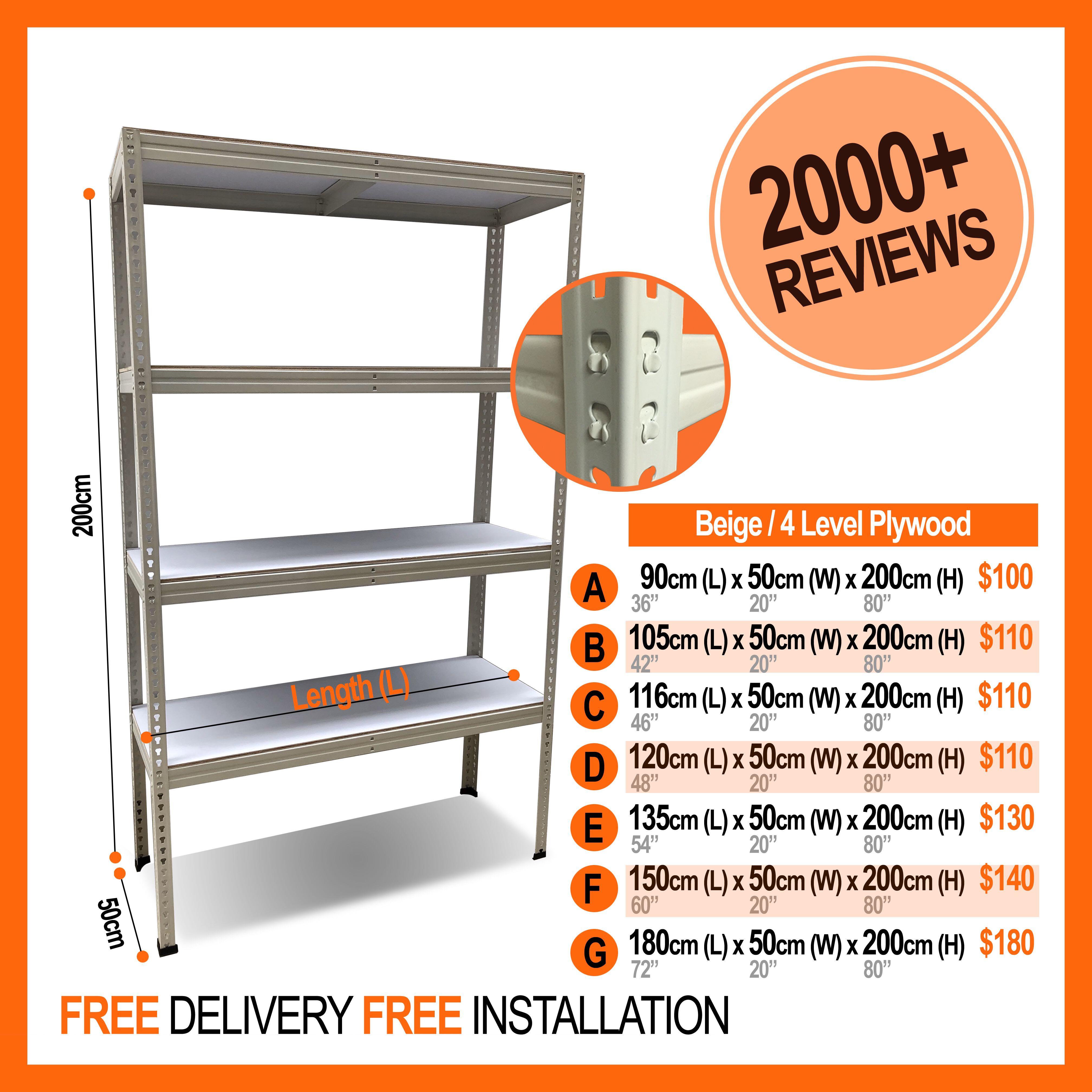 Metal Storage Rack for HDB BTO Bomb Shelter Store Room, Furniture