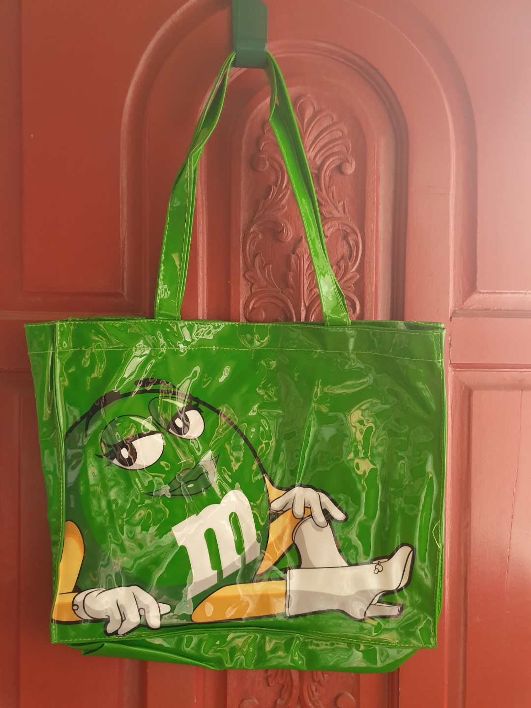 M&M Green Tote Bag, Women's Fashion, Bags & Wallets, Purses & Pouches on  Carousell