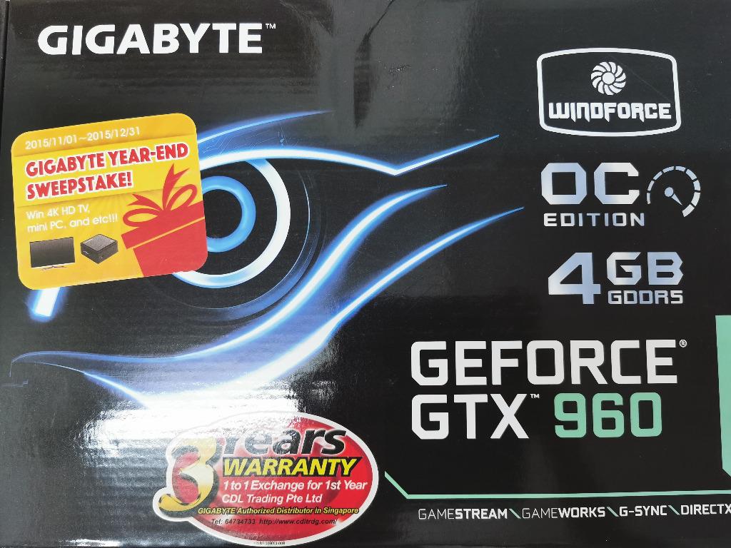 Nvidia Geforce Gtx 960 4gb Ddr5 Electronics Computer Parts Accessories On Carousell
