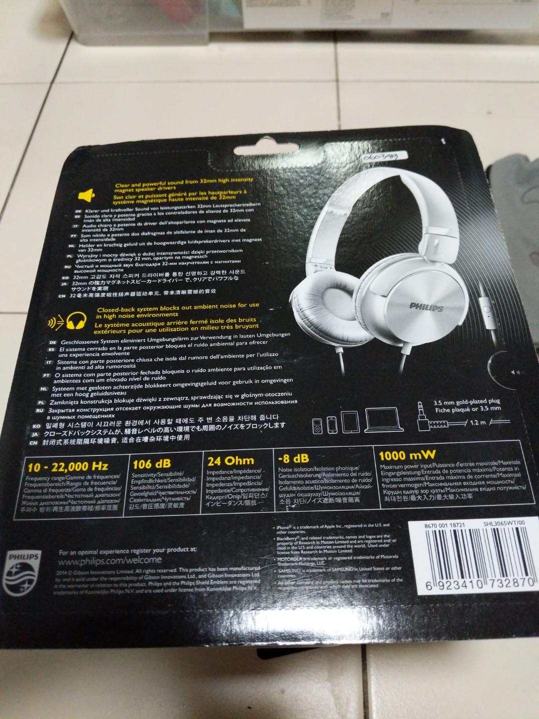 Philips headphone with free gifts Audio Portable Audio Accessories on Carousell