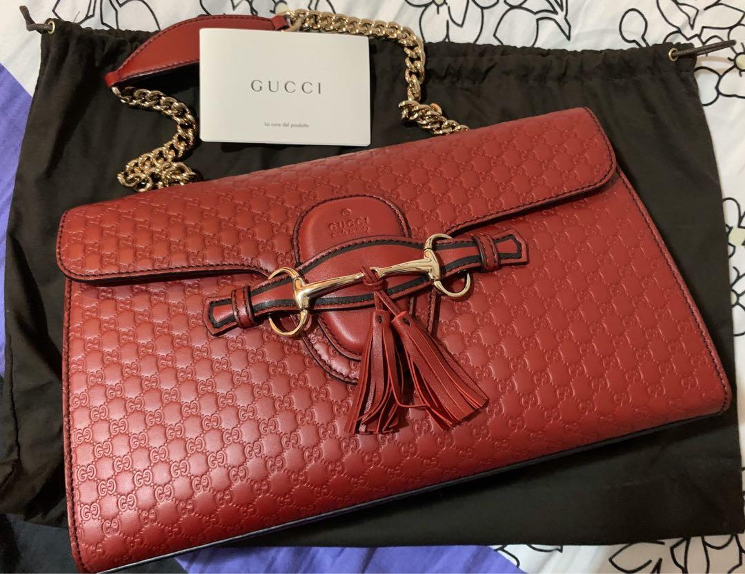 Gucci emily store bag red