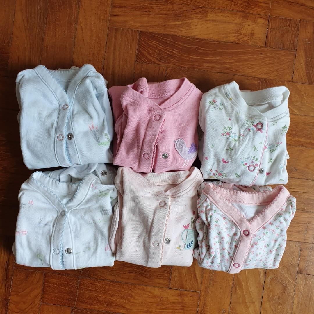 mothercare baby girl sleepsuits