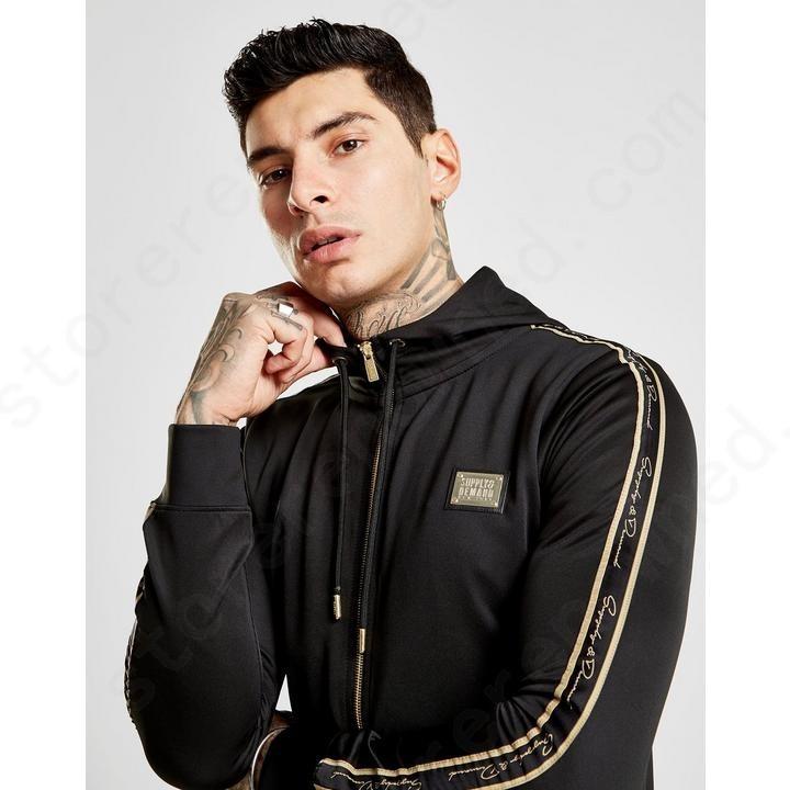 Black and gold supply and demand tracksuit clearance