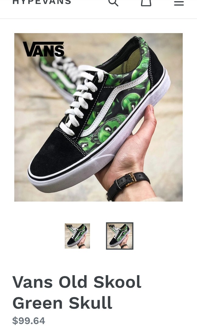 green skull vans