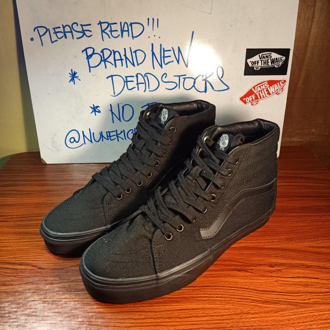 VANS SK8 HI TRIPLE BLACK Men s Fashion Footwear Sneakers on