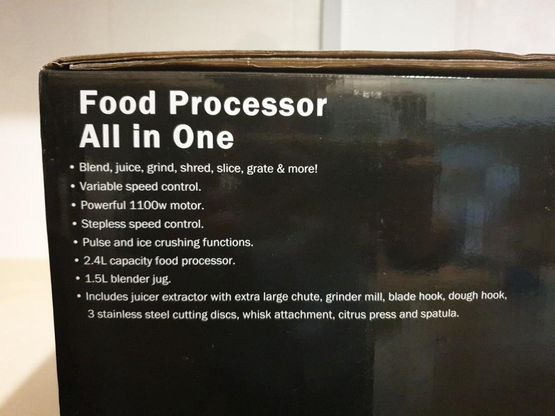 Smith + Nobel Food Processor ALL IN ONE 1100W (2.4L Capacity / 1.5L