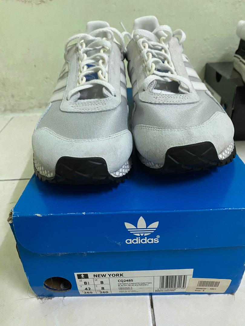 Adidas new york trainers crystal white