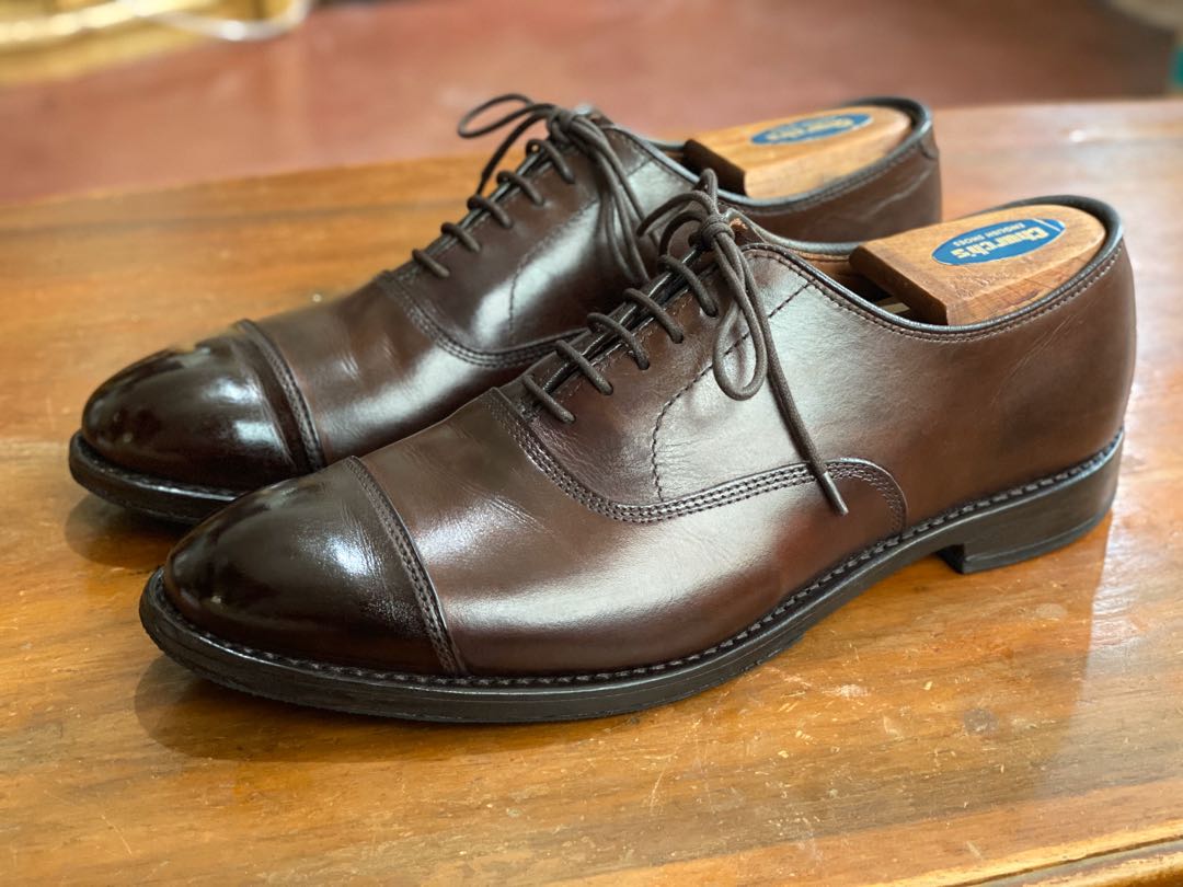 Allen Edmonds Park Avenue captoe oxford balmoral dress shoes in burnish ...