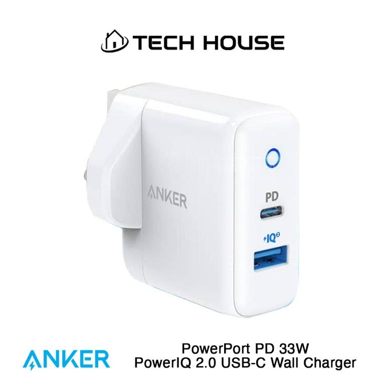 Anker 33w Powerport Pd 2 Poweriq 2 0 Usb C Wall Charger Mobile Phones Tablets Mobile Tablet Accessories Power Banks Chargers On Carousell