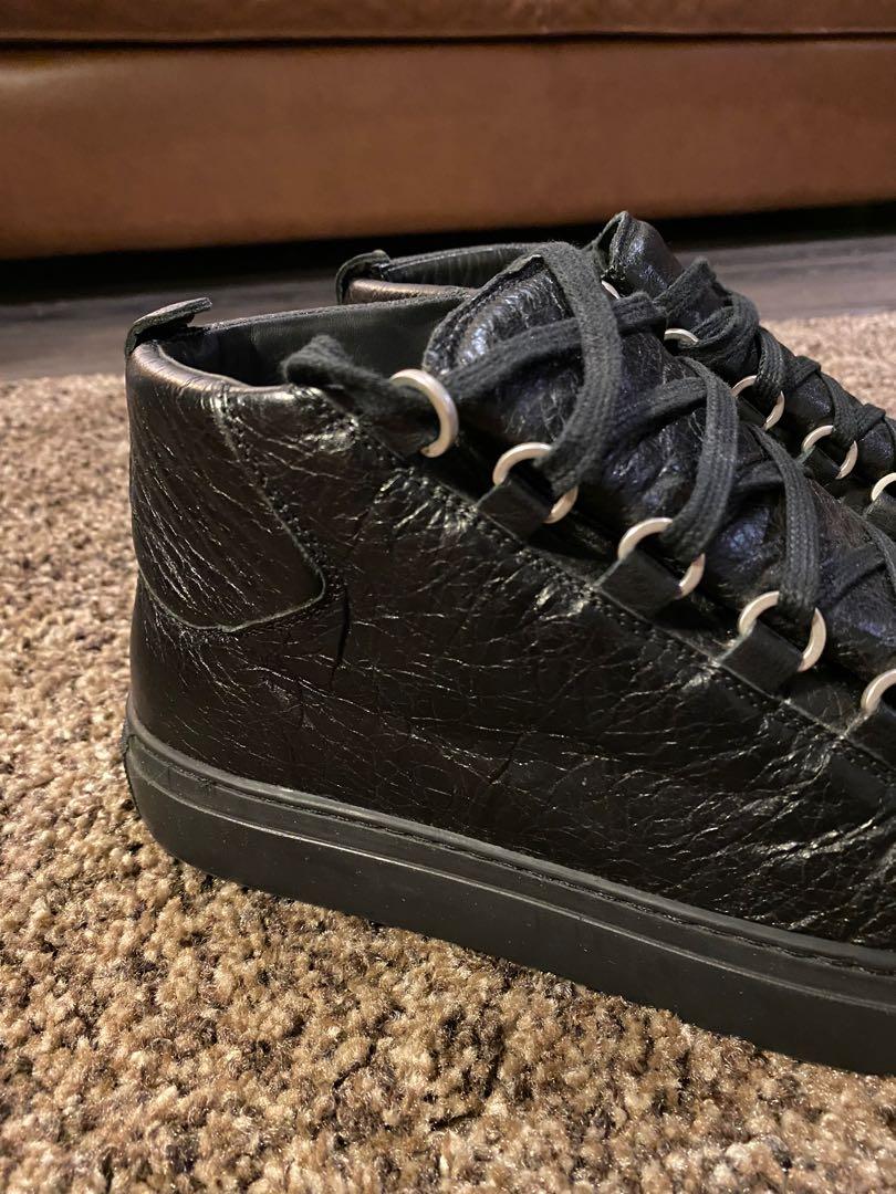 balenciaga high top arena black