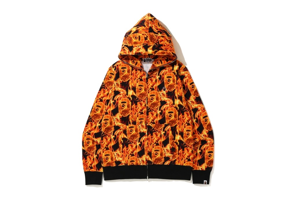 bape flame hoodie