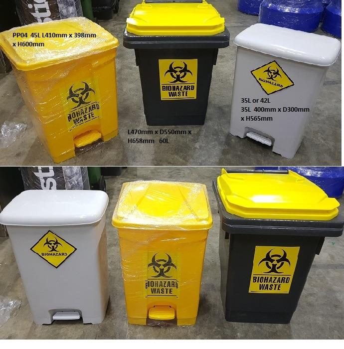 Biohazard Waste Bins Mgb 2 Wheel Hazardous Containers Everything Else On Carousell