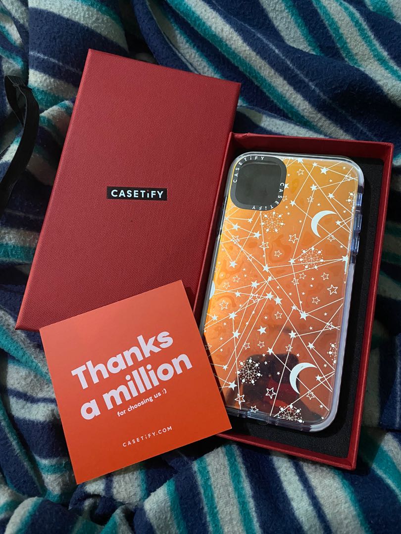 Casetify iridescent case on black phone Clearance