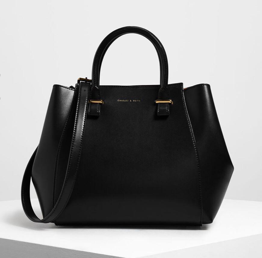 charles and keith double handle tote bag