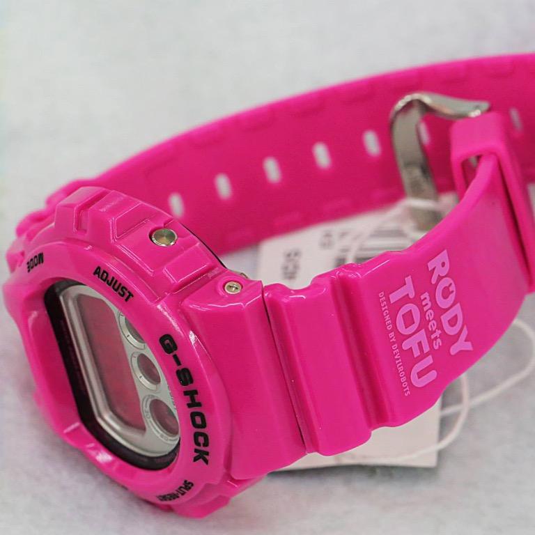 ファッションの G-SHOCK×RODY Meets TOFU ピンク 腕時計(デジタル 