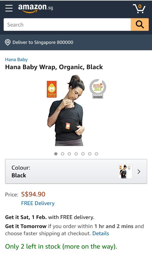 Hana Baby Wrap Carrier, Babies & Kids, Going Out, Carriers & Slings on