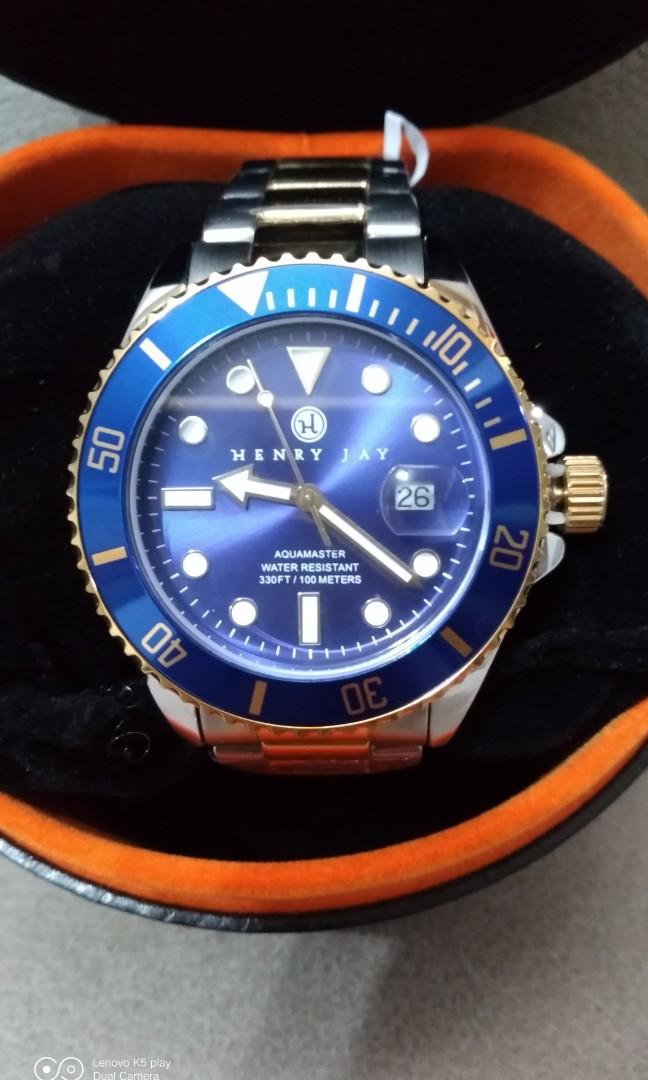 henry jay 23k gold watch