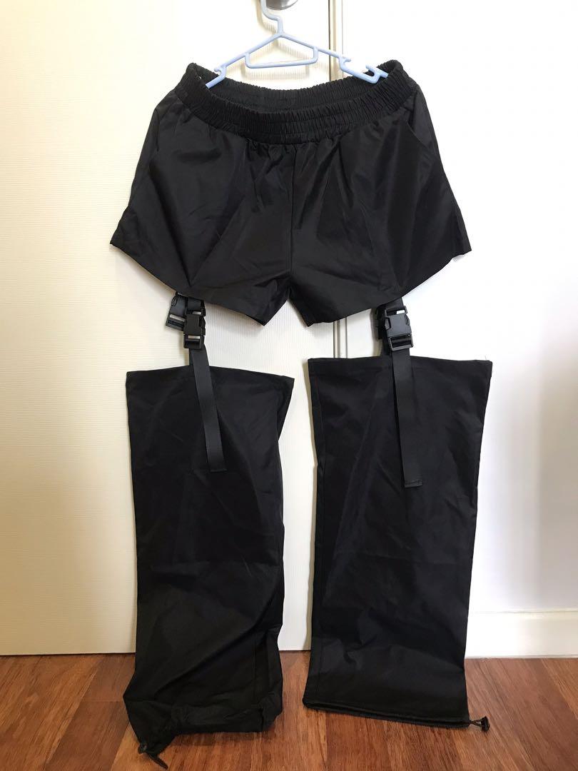 High Waisted Hollow Buckle Cargo Pants Black Women s Fashion