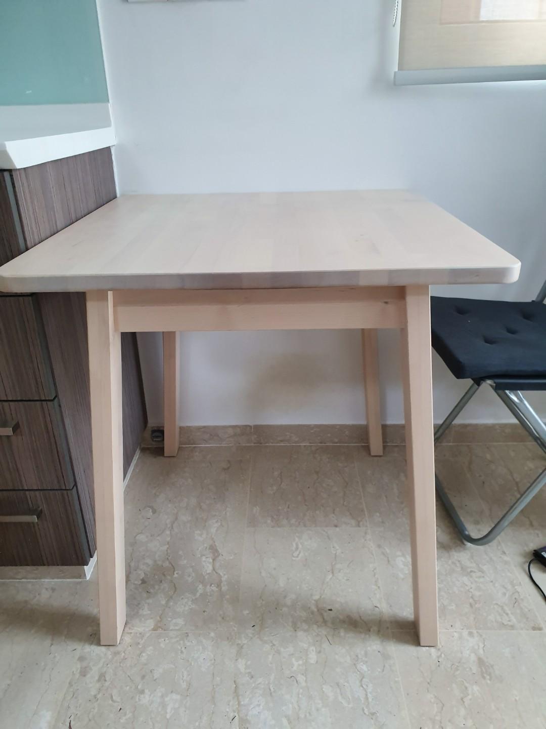 IKEA Kitchen Table (74 x 74 cm) & Chair, Furniture & Home Living