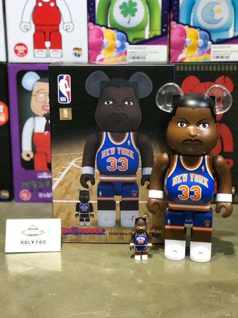 MEDICOM TOY BE@RBRICK - PATRICK EWING 100%+400%, 興趣及遊戲, 玩具