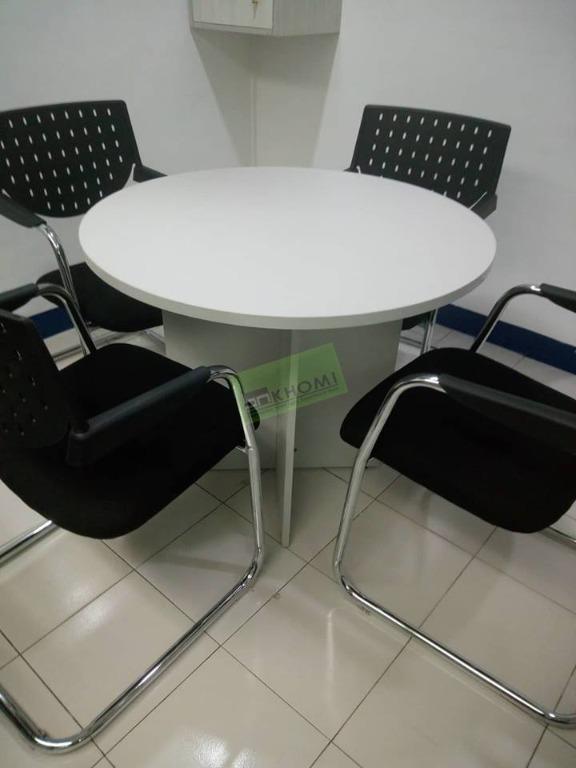 MEETING ROUND TABLE Office Partition Furniture, Furniture & Home Living ...