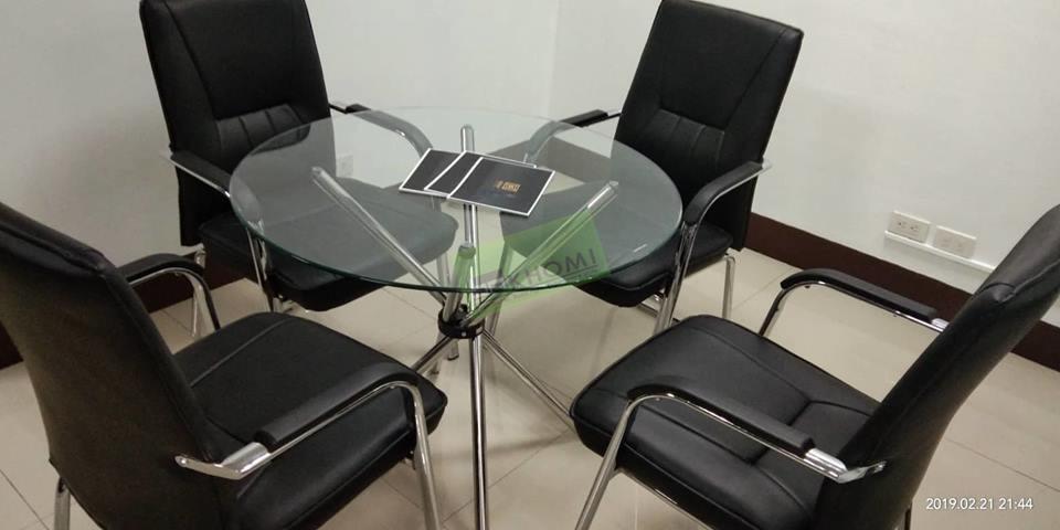 MEETING ROUND TABLE Office Partition Furniture, Furniture & Home Living ...