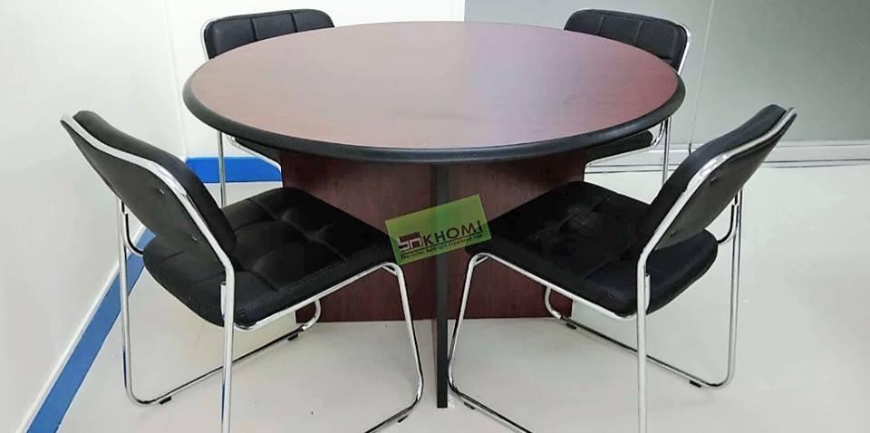 MEETING ROUND TABLE Office Partition Furniture, Furniture & Home Living ...