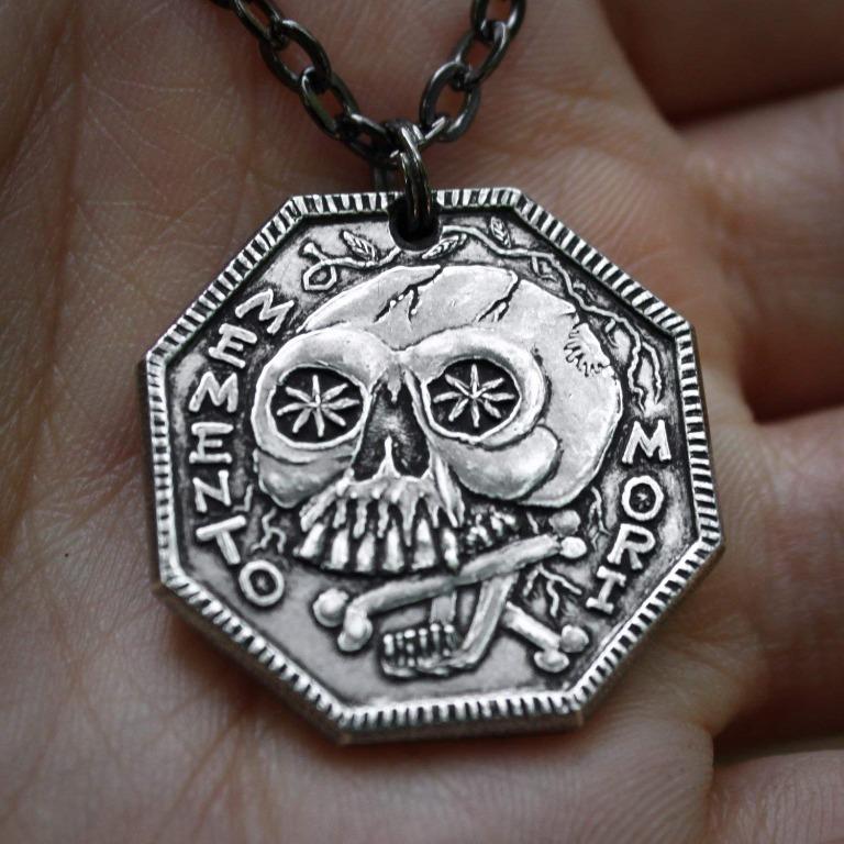 Memento Mori Memento Vivere Reminder Coin Necklace