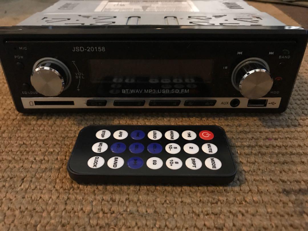 MP3 car player (Category: Portable Music Players) located in Pasig City. Submitted by misstthings (Listing ID 275025074, Image 3). Description: New MP3 car player JSD-20158 USB SD MCC BlackLCD display Complete with remote, cords and box See photos for details MOP: gcash/ BPI/ BDO Meet up: Capitol commons/ DLSU taft Shipping via Xend c/o buyer .