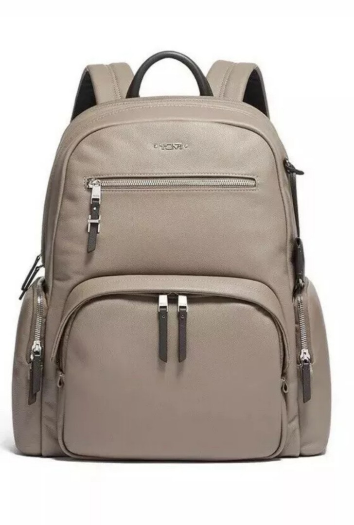 tumi carson leather backpack