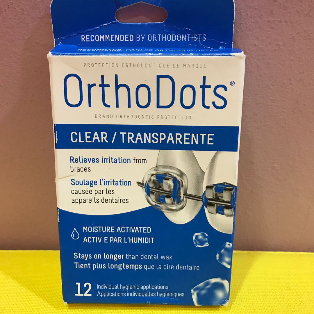 OrthoDots CLEAR Silicon dental wax alternative for pain caused by