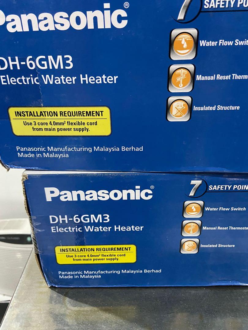 Panasonic Water Heater DH-6GM3, TV u0026 Home Appliances, Air Conditioning and  Heating on Carousell