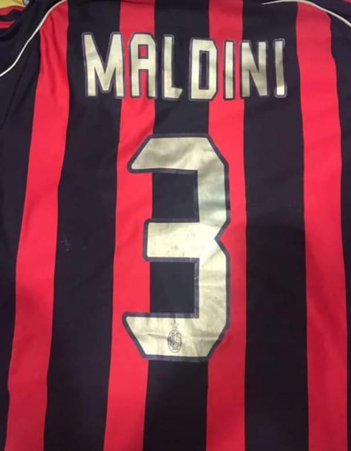 Paolo Maldini 2006/2007 AC Milan Retro Shirt Sticker for Sale by