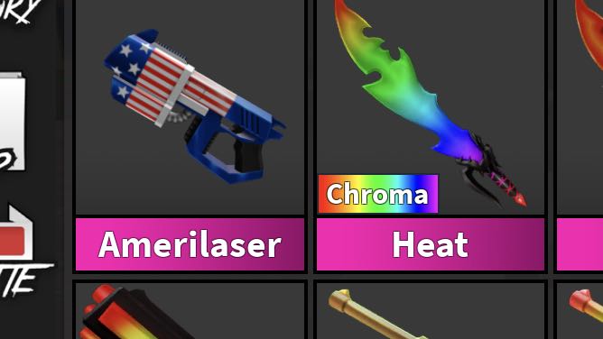 Roblox Murder Mystery 2 Mm2 Chroma Heat Cheap Video Gaming Gaming Accessories Game Gift Cards Accounts On Carousell - roblox mm2 chroma heat