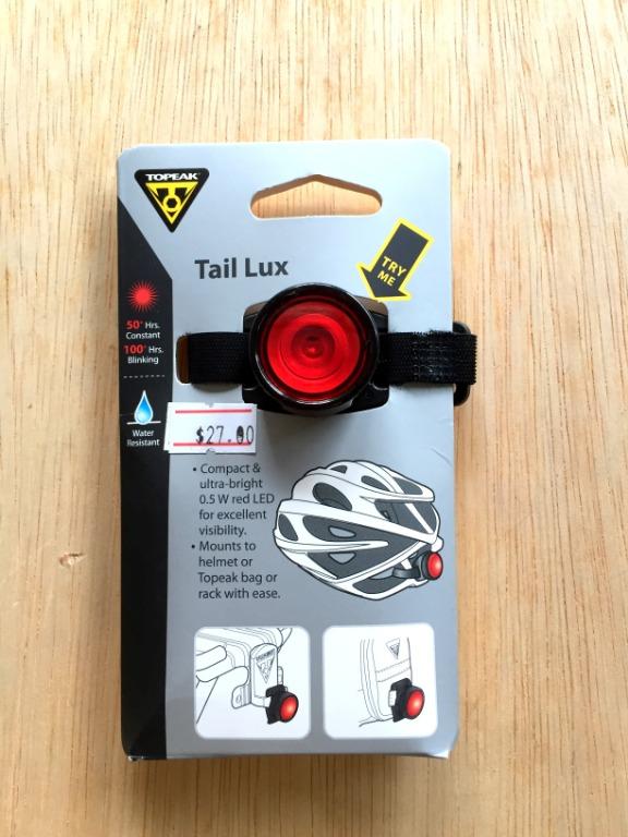 Topeak tail lux helmet light top