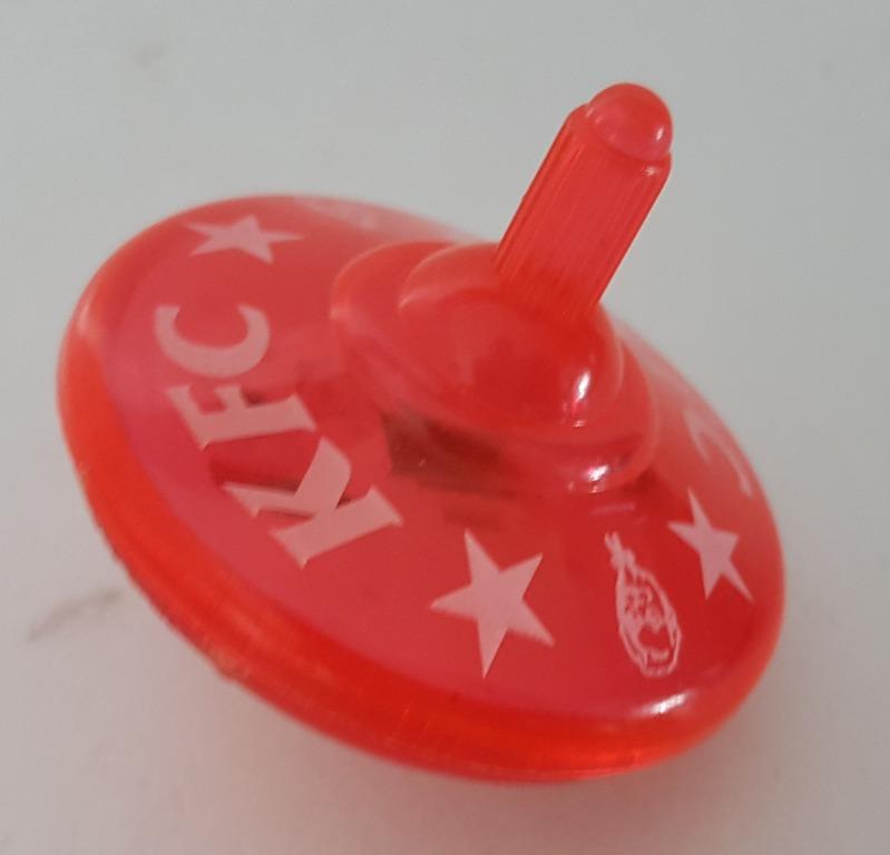 Vintage 1960's Spinning Top Toys, Colourful Spin Tops, KFC Promotional