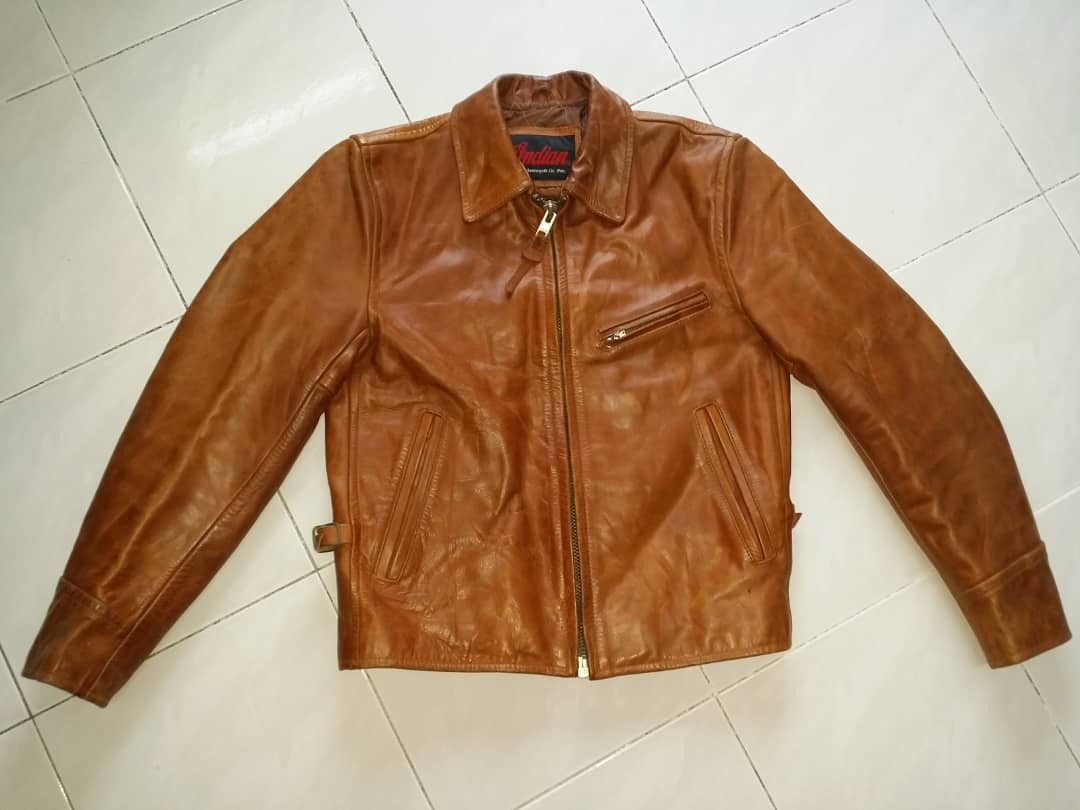 Vintage Indian Motorcycles Steerhide Leather Jacket, Men's Fashion