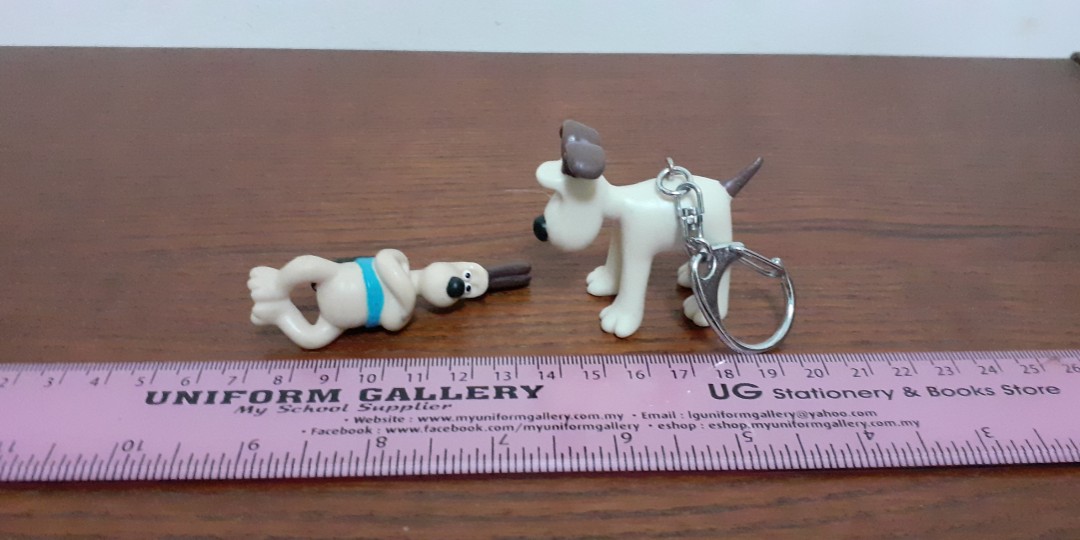 Wallace & Gromit Gromit keyring and pencil topper, Hobbies & Toys